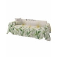 thumbnail image 2 of Fall Flower Leaves Sofa Covers for 3 Cushion,Washable Couch Cover for Sectional Sofa Slipcovers with Tassel,Farmhouse Autumn Foral Country Beige Loveseat Covers Futon Cover Throw Blanket 71''x118'', 2 of 8