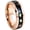 Rose Gold, variant on Men's Rose Gold Tungsten Carbide Wedding Band – Abalone Shell Inlay, Beveled Edge, 8mm Comfort Fit Ring size 13