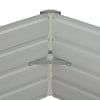 vidaXL 1 Piece Galvanized Steel Raised Garden Bed 129"x129"x45"cm Outdoor Patio Planter