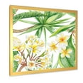 thumbnail image 2 of Designart 'Yellow Flowers and Tropical Foliage I' Modern Framed Art Print, 2 of 4