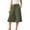 Army Green, variant on Capris Pants for Women High Waisted Wide Leg Capri Pants with Skirt Overlay Pockets Flowy Palazzo Pant Blue Size S-XXL