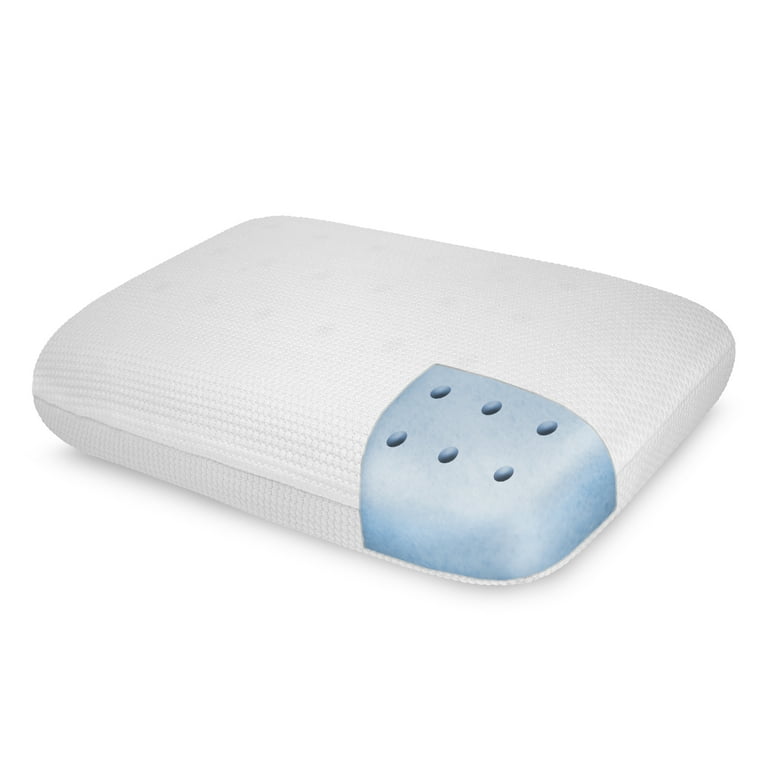 Softex Sensorpedic On The Go Gel Infused Hypoallergenic Memory Foam Pillow Standard 22x14x3.5