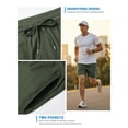 thumbnail image 4 of HISDERN Mens Nylon Shorts 7.8" Inseam 4-Way Stretch Drawstring Waist Athletic Shorts with Deep Pockets, 4 of 8