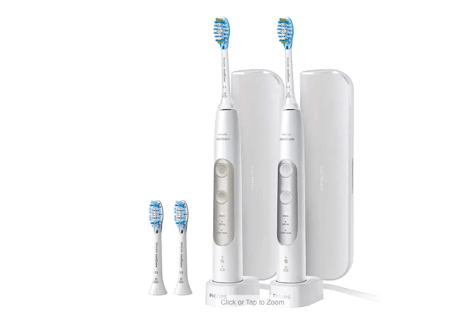 Philips Sonicare Perfectclean Rechargeable Toothbrush White 2 Pack Hx7514 Walmart Com