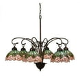 thumbnail image 2 of 31 Inch Wide cabbage rose 6 lt Chandelier, 2 of 2