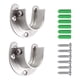 thumbnail image 5 of Hardware 2 Pcs Flange Rod Holder Curtains For Clothes Rod End Supports Round Head Silver Stainless Steel Towel Seat, 5 of 9