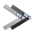 thumbnail image 4 of 2-in-1 Digital Display Angle Ruler with Level Function - Lightweight Plastic Protractor Measuring Tool, 200mm Length, Black Arrow Card for Vertical/Horizontal Angles, Compact Design for Construction, 4 of 5