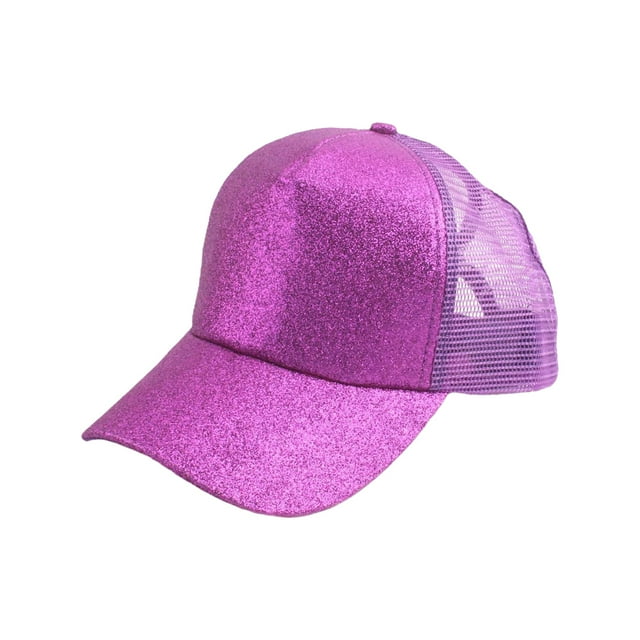 kurtrusly Casquette de Baseball en Polyester Protection Solaire avec Sangle Réglable et Style Sportif Respirant Chapeau de Baseball Violet