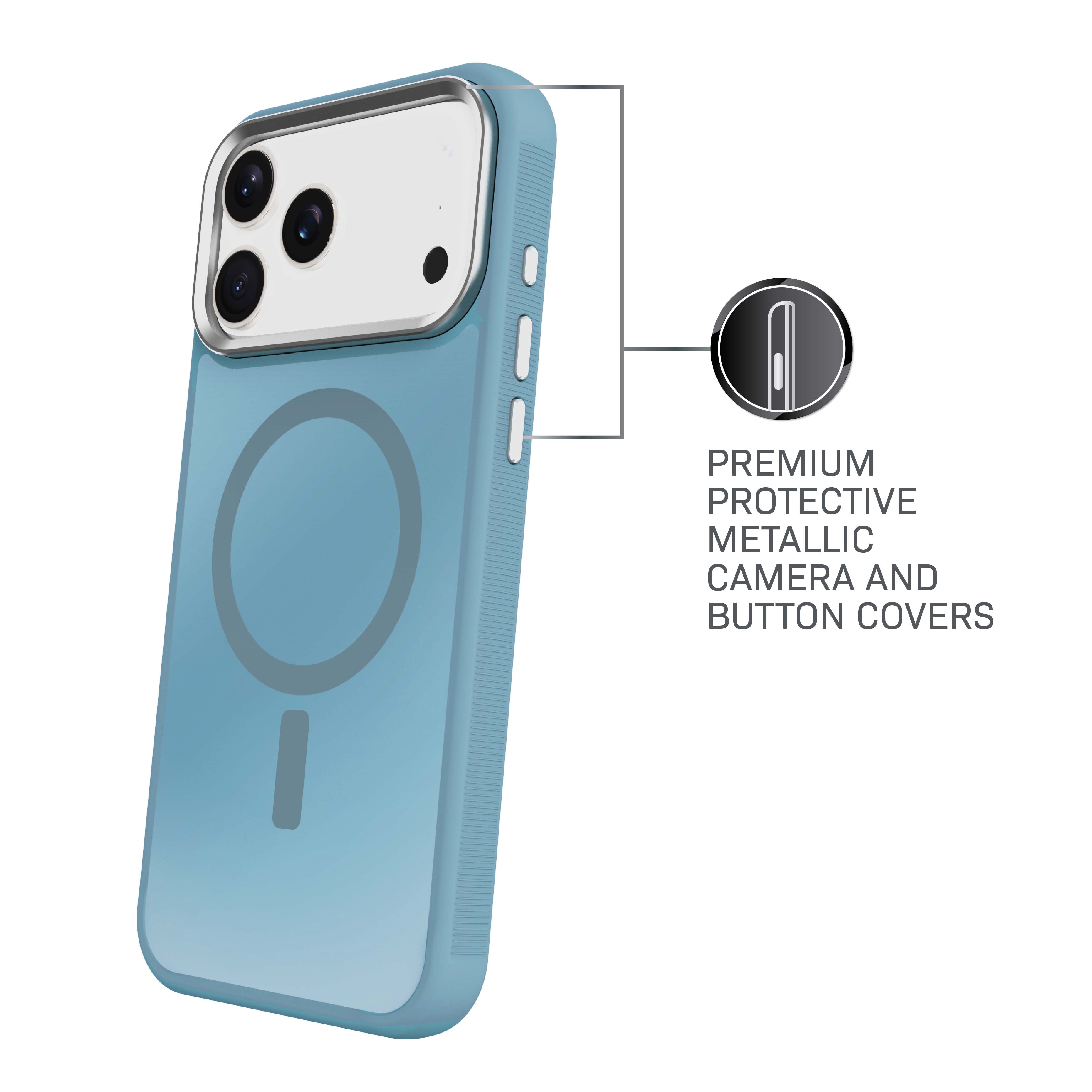 Body Glove Reflector Phone Case for iPhone 18 Pro Max / 17 Pro Max, MagSafe Compatible - Metallic Seafoam