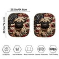thumbnail image 4 of KUIFORTI 2 Pcs Camo Car Windshield Sun Shade Funny Pug Car Shade Front Windshield Universal for SUV Trucks,Cute Sun Visor for Car Windshield Foldable, 4th of July Flag Decor, 4 of 5