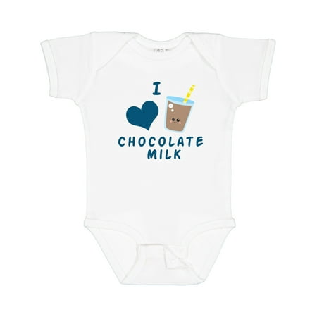 

Inktastic I Love Chocolate Milk Boys or Girls Baby Bodysuit