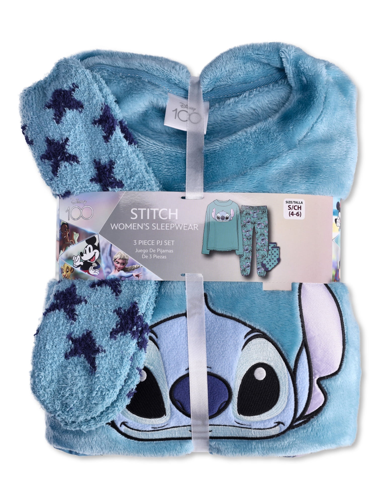Disney Women's Stitch Long Sleeve Top, Pants and Socks, 3-Piece Gift Set, Sizes XS-3X