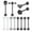 Black, variant on 12Pcs/Set 14G Tongue Piercing Barbells Stainless Steel Long Nipple Piercing Barbells Body Jewelry for Women Men