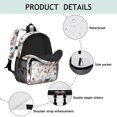 thumbnail image 4 of Chihuahua and Yarn Ball White Pattern Backpack for School, Cute School Bag with Adjustable Shoulder Straps and Padded Back, 15"x11.42"x5.5", 4 of 5