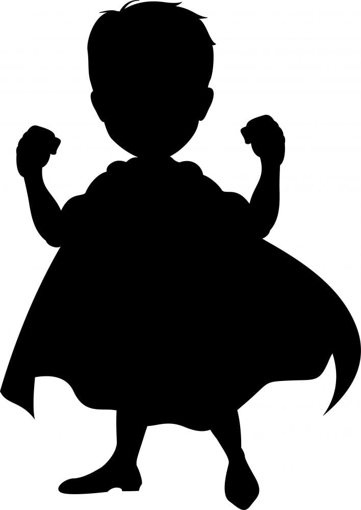 Wallmonkeys Superhero Silhouette for You Design Peel and Stick Wall