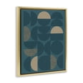 thumbnail image 4 of Stupell Industries Deco Arches Blue & Beige Abstract Painting Gold Floater Framed Canvas Art Print Wall Art, 17 x 21, 4 of 10