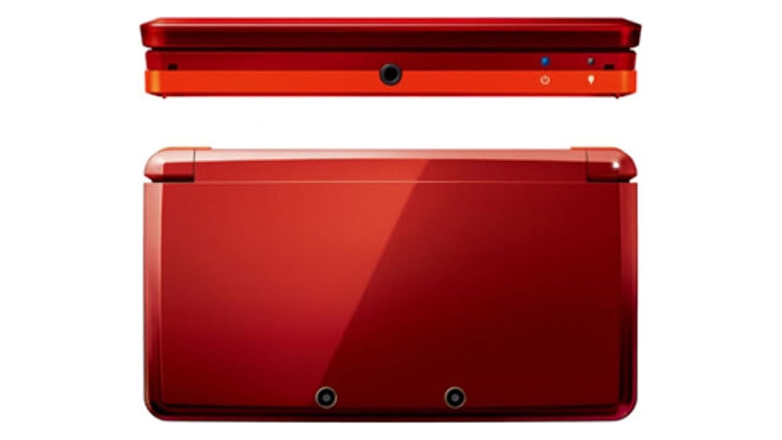 Restored - Nintendo 3DS Flame Red, Light Video Game Console