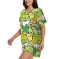thumbnail image 5 of Sigee Cartoon Frog for Sleepwear Casual Pjs with Pockets Women's Pajamas Sets Shorts 2 Piece Short Sleeve Lounge Sets 3X-Large, 5 of 9