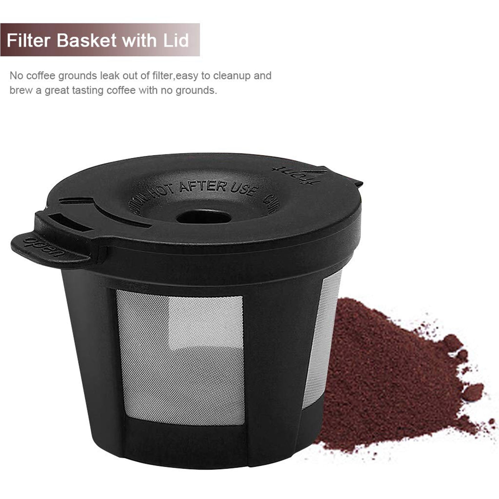 Single Serve Coffee Maker for K-Cup Single Cup Capsule and Ground Coffee,Coffee Brewer Single Cup Coffee Makers with 6 to 14oz Reservoir, Mini Size, Blue