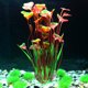 thumbnail image 4 of Advancent 2 pack/lote atractivas plantas de acuario impresionante paisaje submarino con plantas artificiales de confianza decoración del acuario Rojo+2 piezas, 4 of 6