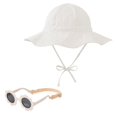thumbnail image 1 of Sombrero solar Zando UPF 50+ para bebé con gafas de sol de 0 a 6 meses, color beige, 1 of 5