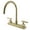 Polished Brass, variant on Kingston Brass KS8791CQLLS Claremont Centerset Kitchen Faucet, Polished Chrome