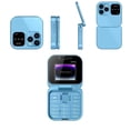 thumbnail image 1 of Ganfancp Flip Mini Teléfono Botón Teléfono Ancianos Tarjeta 2G Multi Idioma Teléfono Pantalla Pequeña Ofertas Flash Liquidación 1X Teléfono Móvil, 1X Cable de Datos, 1X Manual, 1 of 2