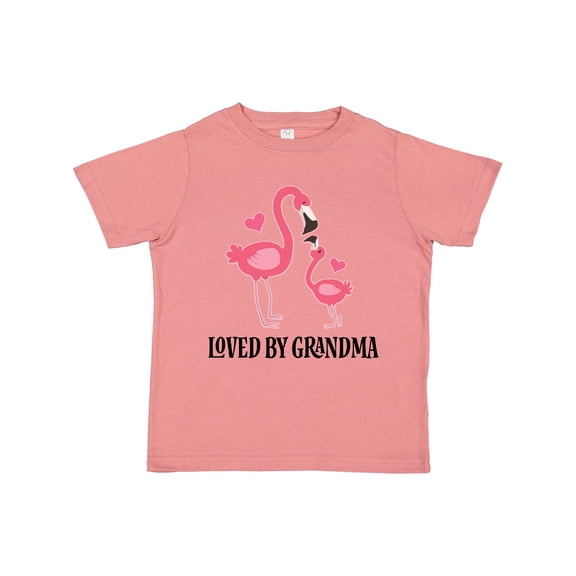 Inktastic Grandma Loves Me Flamingo Grandchild Gift Girls Toddler T-Shirt