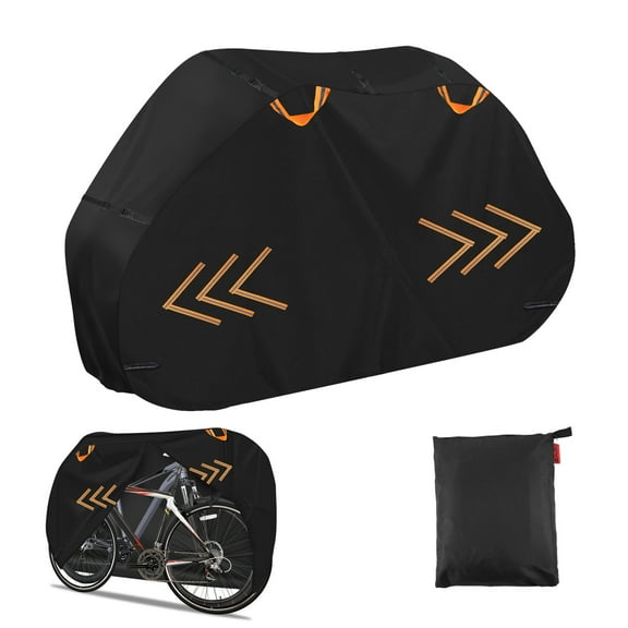 Bike Cover for 1 Bike, 600D Oxford Waterproof Bicycle Cover Weatherproof Outdoor Bike Cover with Reflective Straps Storage Bag(S)