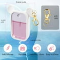 thumbnail image 3 of 2 Pack Silicone Case Compatible with Touchland Hand Sanitizer Spray 1 fl oz, Mouse Design Protective Case with Keychain, Hand Sanitizer Spray Accessory (Black Pink), 3 of 7