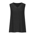 thumbnail image 6 of yillto Womens Plus Size Ribbon Tank Lace V Neck Sleeveless Loose Undershirts Summer Knit Tunic Tops, 6 of 7
