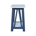 thumbnail image 5 of Surrey Solid Wood Side Table with Shelf in Blue/Antiqued Chalk, 5 of 8