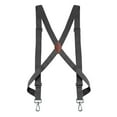 thumbnail image 3 of Men Women Suspender Heavy Duty Swivel Hooks Elastic X Type Unisex for Belt Loops Gray, 3 of 7