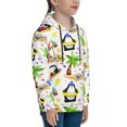 thumbnail image 3 of Kdxio Penguins On The Beach Pattern Boys Athletic Unisex Boys Girls Hoodie with Pocket Sweatshirts-Large, 3 of 6