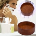 thumbnail image 1 of WEUVEB 1Pcs Shaving Cream Dish 4.9In Height Brown Color for Men, 1 of 7