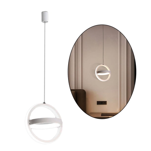 Lámpara colgante nórdica, lámpara decorativa, lámpara colgante de lámpara de aluminio con cable para , dormitorio, bar interior, comedor, co Ronda