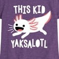 thumbnail image 3 of Instant Message - This Kid Yaksalotl - Toddler And Youth Girls Short Sleeve Graphic T-Shirt, 3 of 6