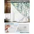 thumbnail image 3 of No Hook Cloth Fabric Shower Curtain with Snap in Liner, Eucalyptus Leaves Waterproof Shower Curtains Set with See Through Top Window, Teal Botanical Summer Weeping Bath Curtains Shower 48"x72", 3 of 6