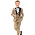thumbnail image 4 of Set Tesscy de 5 piezas para niños, esmoquin de boda, corte ajustado, talla 8, 4 of 6