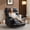 Black, variant on Studyset Extra Wide PU Leather Manual Recliner Chair with Massage & Heat, 27 in Seat, 400 lb Capacity - Thick Padded Arms/Back, Cup Holders, Side Pocket, Footrest