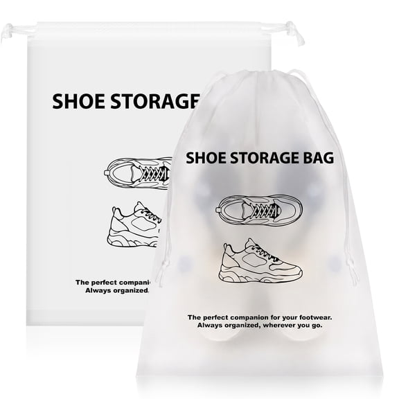Fosmon 1 Pack Shoe Bags for Travel, Drawstring Shoe Bag Organizer, Travel Shoe Bags for Packing in Suitcase Gym Travelling, Waterproof Shoe Travel Bag