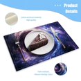 thumbnail image 3 of Bahomeck Placemats Set Of 4 Rectangle Linen Cotton Placemats For Dining Table Fade Resistance Washable Heat Resistant，18*12Inch,Ethereal Swirl Of Cosmic Energy With Vibrant Purples And Blues, 3 of 4