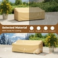 thumbnail image 4 of Gymax 3-Seater Patio Waterproof Sofa Cover Polyester Sofa Cover w/ Air Vents & Handles, 4 of 9