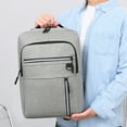 thumbnail image 6 of Hvmvliv Backpack with USB Charging Port Laptop Backpack Large-Capacity Sackpack for Man Women Outdoor Business Knapsack Storage 15.6 Inch Laptop Gray, 6 of 7