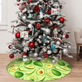 thumbnail image 5 of Sikiie Green Avocado 30-48 inches {designName} Print Christmas Tree Skirt Snowman Xmas Tree Skirt with Edge Christmas Decorations for Holiday Party36", 5 of 7