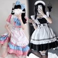 thumbnail image 4 of Cosplay Estilo encantador Vestido de sirvienta suave para niña Conjunto de uniforme de sirvienta rosa puro y lindo, 4 of 5