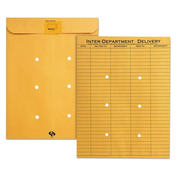 DyGTyX, QUA63664, Preprinted Inter-Department Envelopes, 100 / Box, Light Brown