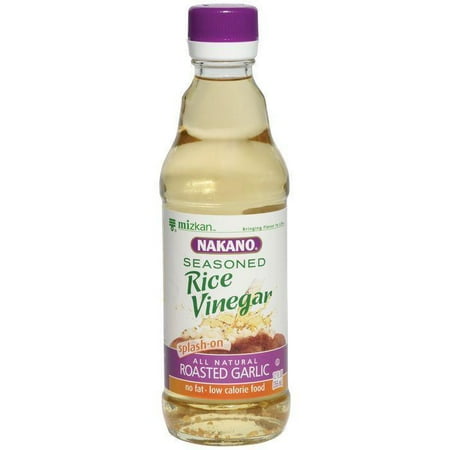 Ginger Rice Vinegar - Nakano Seasoned Roasted Garlic Rice Vinegar 12 Oz (Pack of 6)