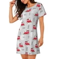 thumbnail image 2 of Gukieu Trains Print Women's Nightgown, A-line Round Neck Short-sleeved Nightgown Pajamas Home Wear Suitable for Home and Outing, 2 of 6