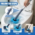 thumbnail image 7 of Toilet Bowl Wand Toilet Refills Cleaner Kit- Toilet Brush, Storage Caddy and 8 Disinfecting Refill Heads with Ocean Blue Fresh Flavor, 7 of 7